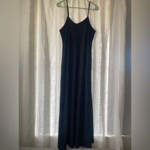 Textured Black Maxi Dress